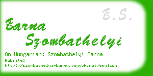 barna szombathelyi business card